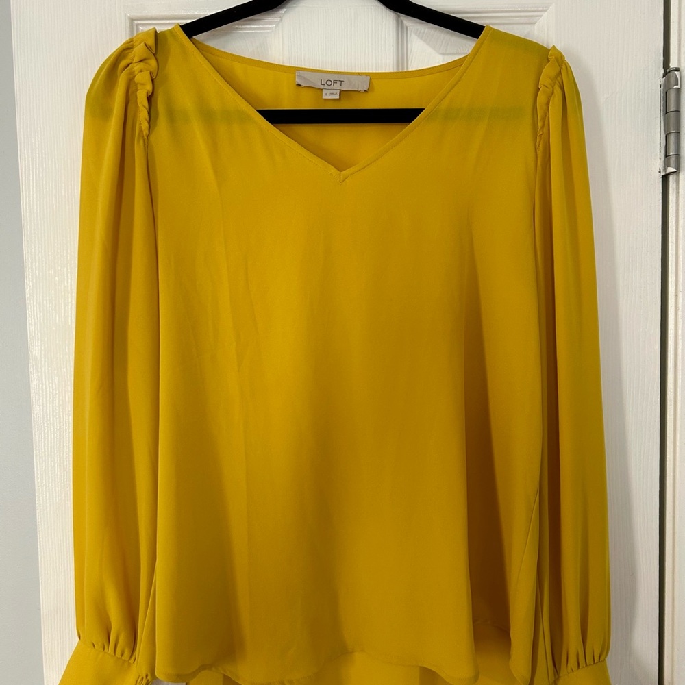 LOFT Women's Yellow Blouse